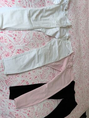 Lot Of GAP True Skinny Jeans; White, Pink and Black